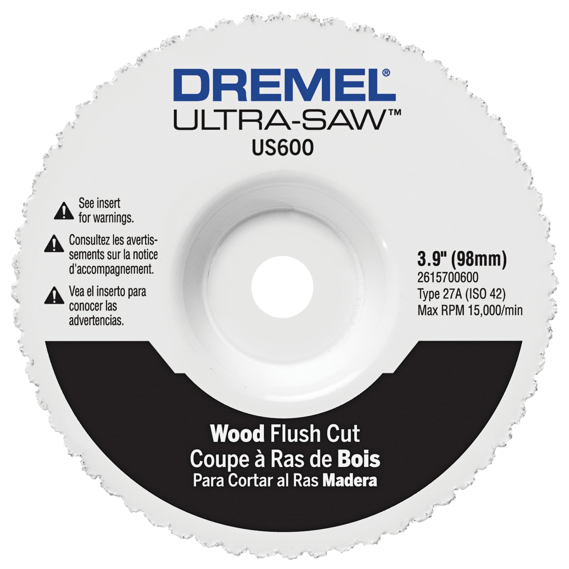 Dremel Ultra-Saw  4 in. Premium Carbide Wood and Plastic Flush Cut Wheel US600-01