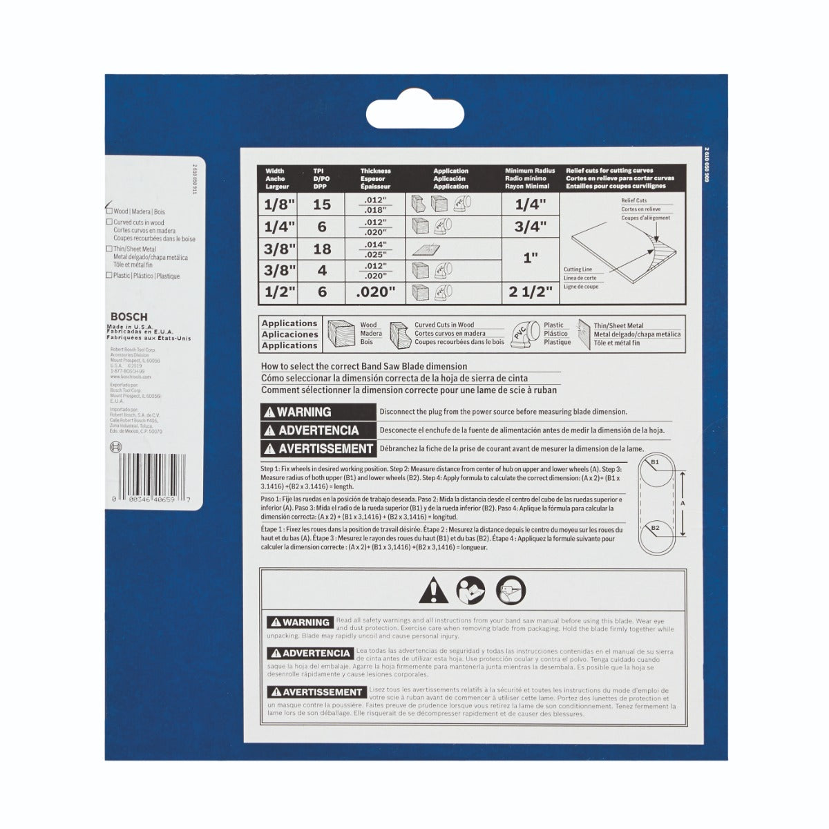Bosch 80 in. 6 TPI Heavy-Duty Stationary Band Saw Blade