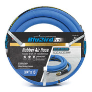 3/4" X 15' Pro Rubber Air Hose Assembly 3/4" Male-NPT