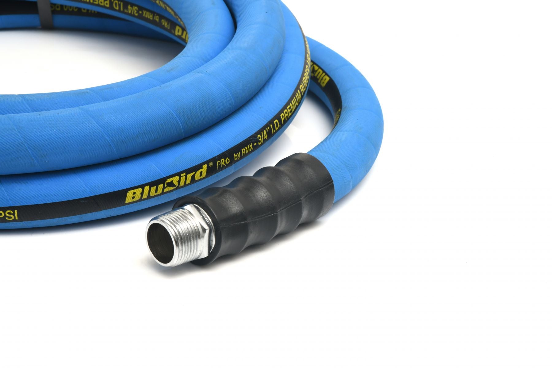 Blubird 3/4" X 15' Pro Rubber Air Hose Assembly 3/4" Male-NPT BBPRO3415