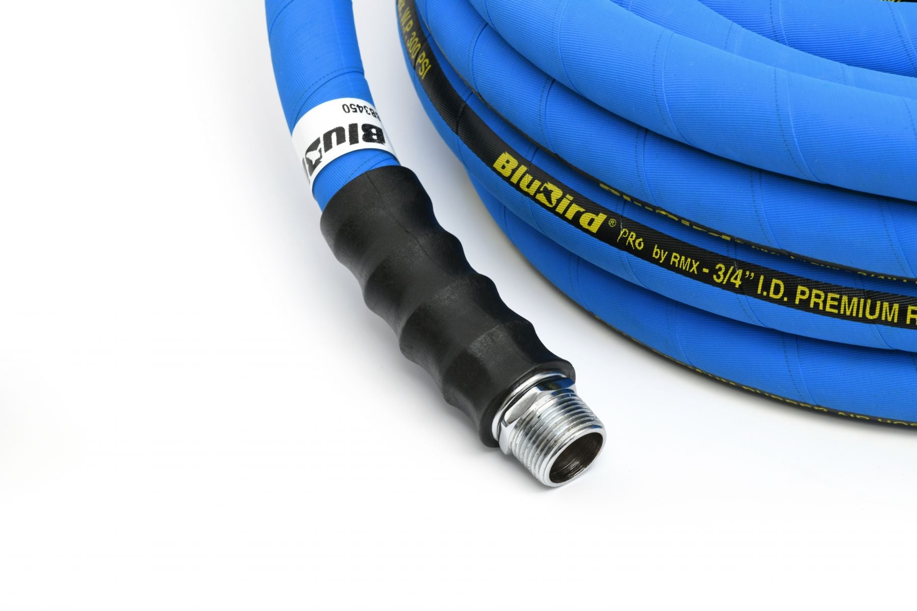 Blubird 3/4" X 50' Pro Rubber Air Hose Assembly 3/4" Male-NPT BBPRO3450