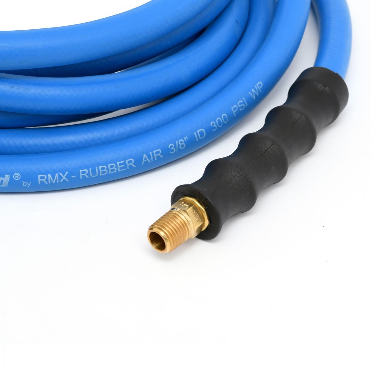 Blubird 3/8" X 10' Rubber Air Hose Assembly 3/8" Male-NPT, 2-Pack BB3810-2PK