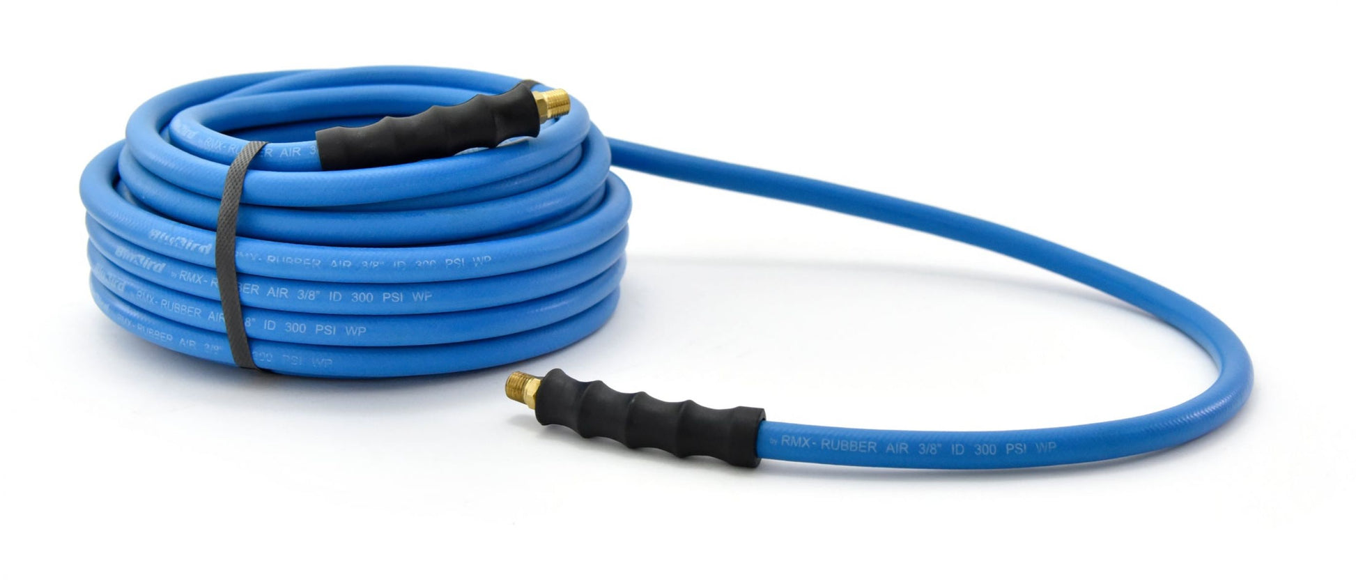 Blubird 3/8" X 10' Rubber Air Hose Assembly 3/8" Male-NPT BB3810