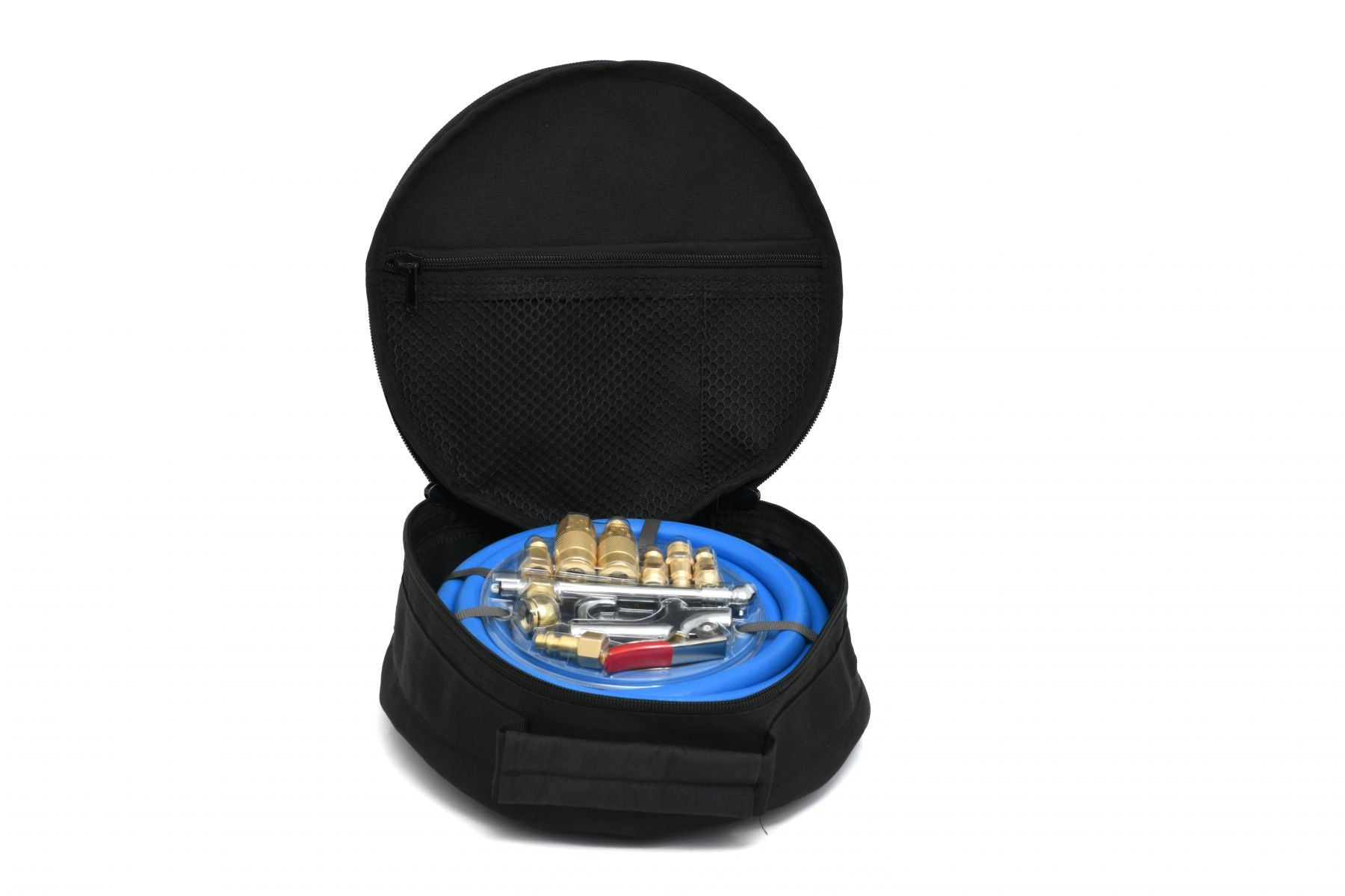 Blubird 3/8" X 50' Rubber Air Hose Assembly 3/8" Male-NPT w/ 10 Pc Brass Accessory Kit BB3850KIT-10