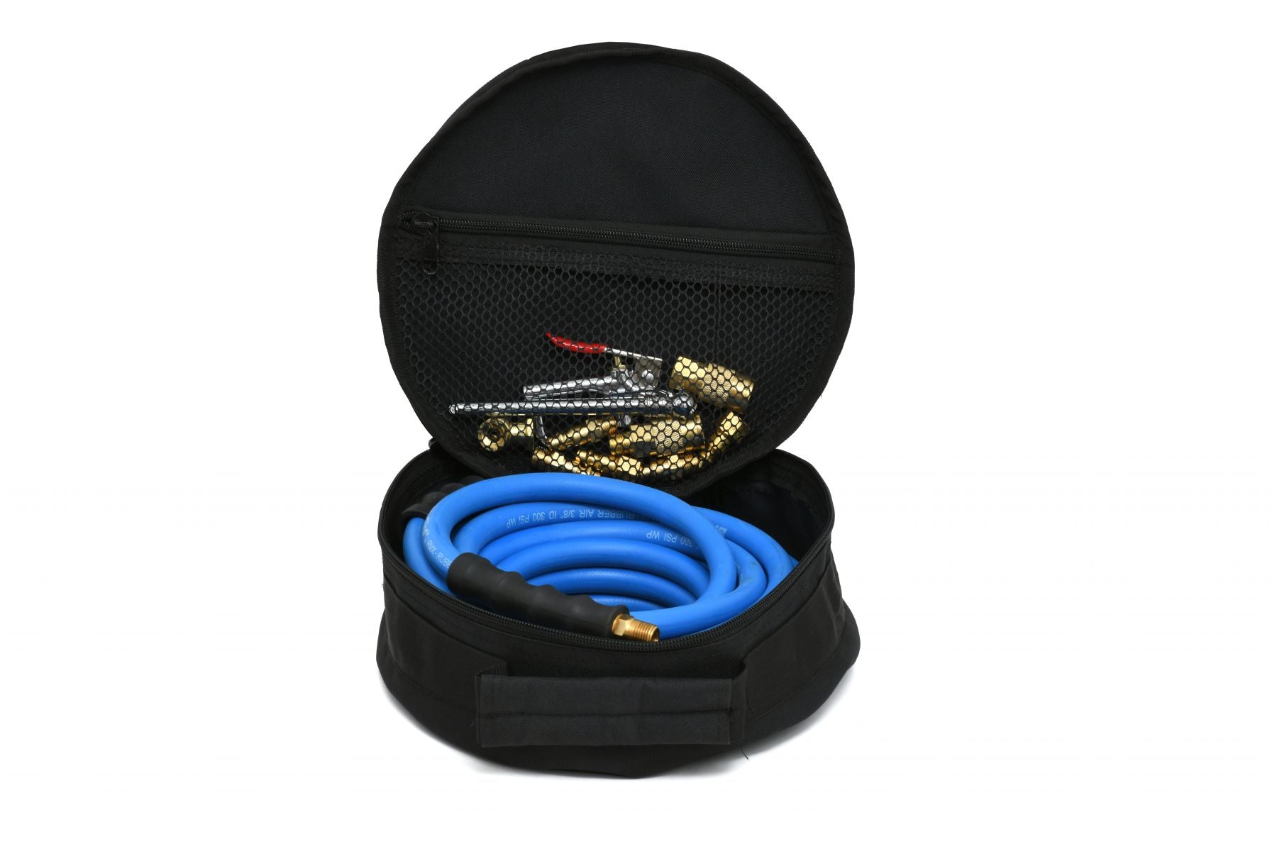Blubird 3/8" X 50' Rubber Air Hose Assembly 3/8" Male-NPT w/ 10 Pc Brass Accessory Kit BB3850KIT-10