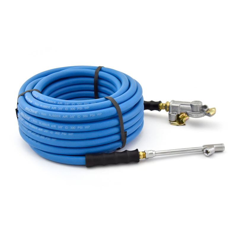 Blubird 3/8" X 50' Rubber Air Hose Fleet Edition Kit with USA Phillips Heavy Duty Aluminium Universal Glad Hand BBFLT3850