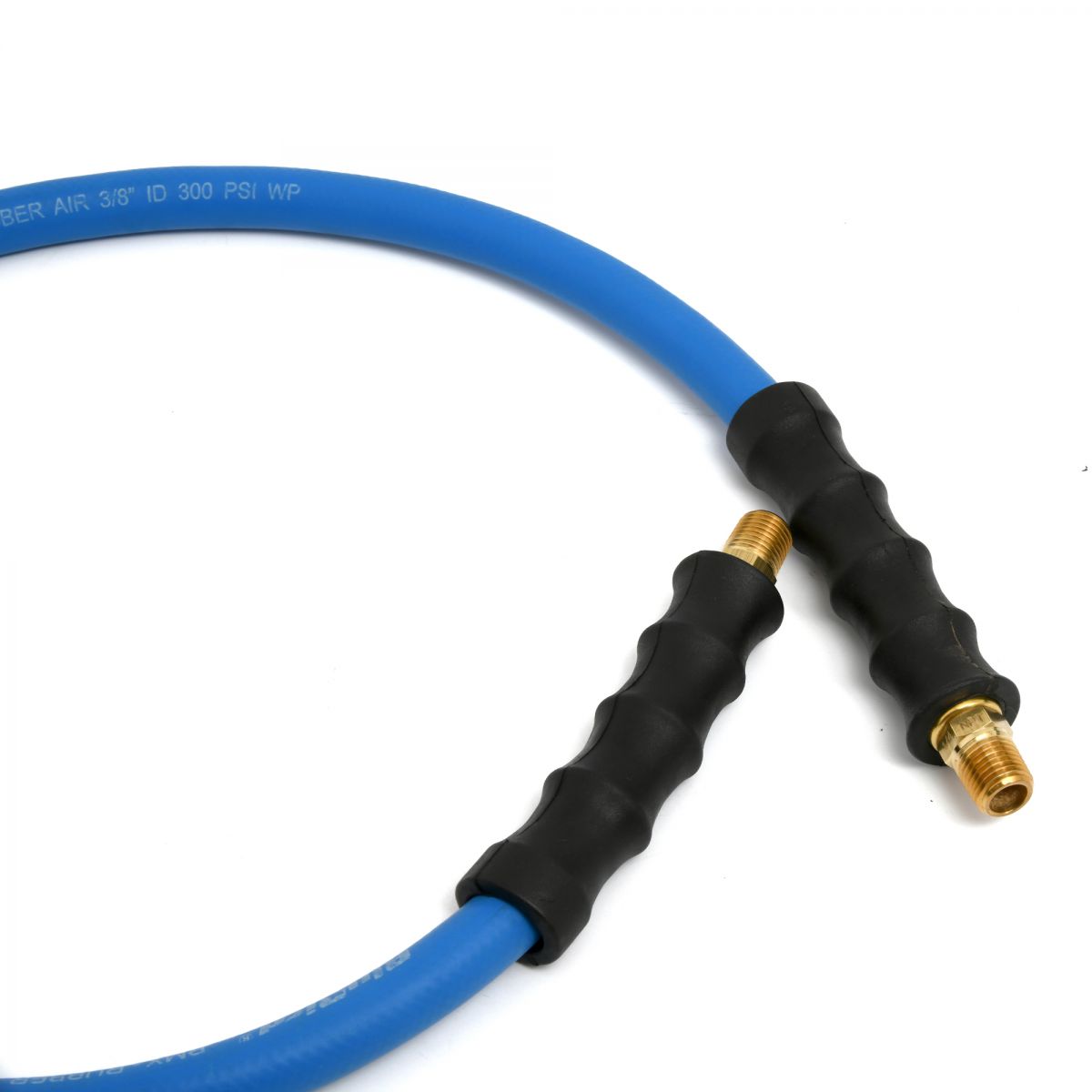 Blubird 1/2" X 3' Rubber Air Hose Lead In 1/2" Male-NPT, 2-Pack BBLD1203-2PK