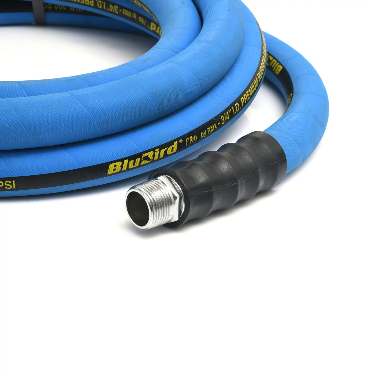 Blubird 3/4" X 15' Pro Rubber Air Hose Assembly 3/4" Male-NPT, 2-Pack BBPRO3415-2PK