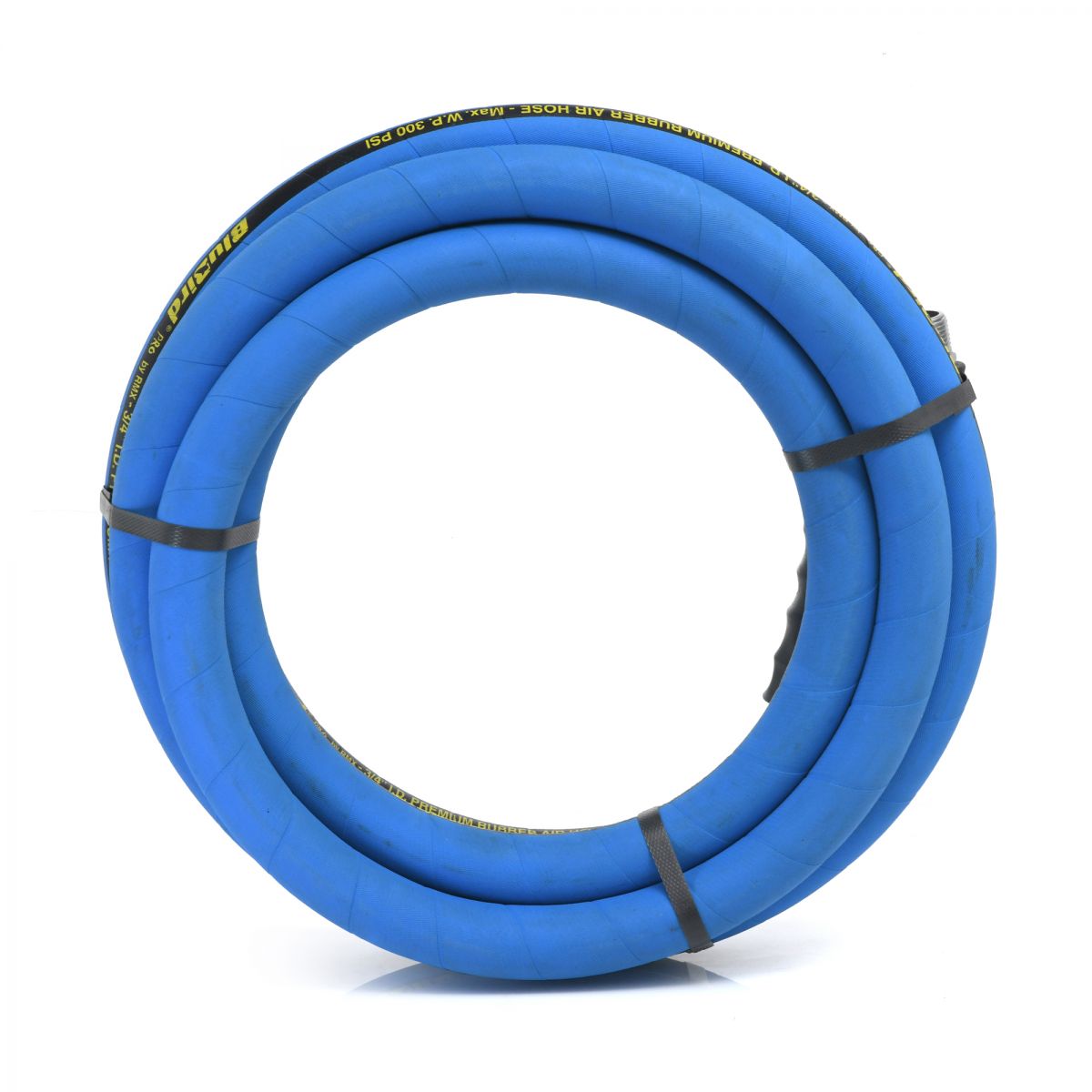 Blubird 3/4" X 15' Pro Rubber Air Hose Assembly 3/4" Male-NPT, 2-Pack BBPRO3415-2PK