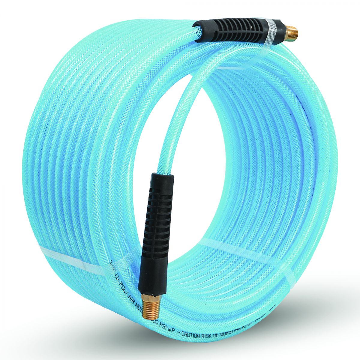 Blubird Avagard 3/8" X 100' Poly Air Hose Assembly  w/ Fast FiX Field Repairable Fitting and Quick Connect Coupler BBPU38100