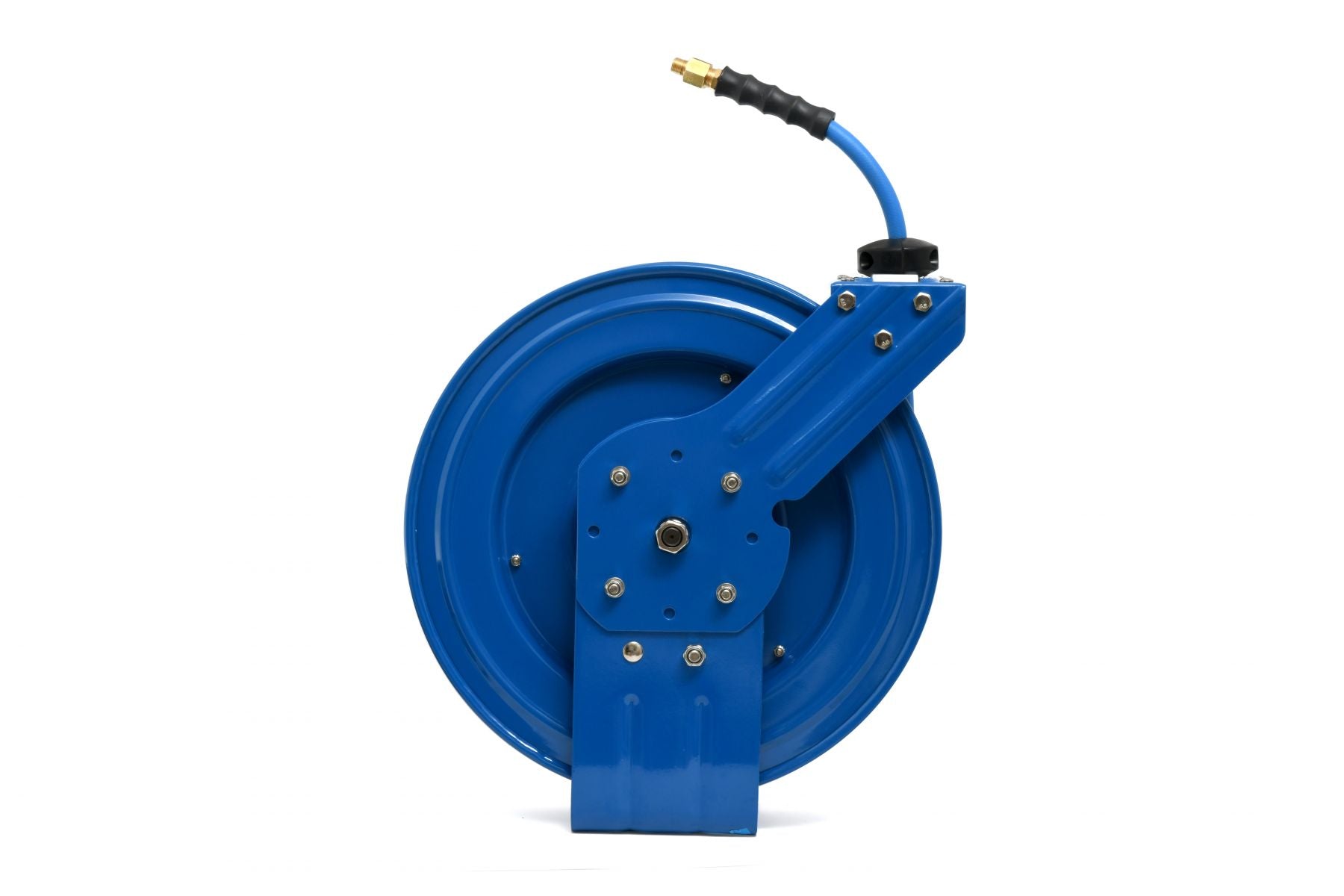 Blubird 3/8" X 75' Air Hose Single Arm 18 Gauge Retractable Reel w/ 3' Jumper Hose 3/8" Male-NPT BBRHD3875