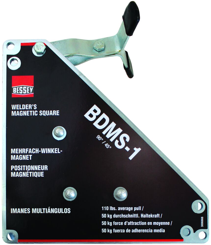 Bessey Tools Big Daddy Magnetic Welding Square, 45 and 90 Degree, 100 lb Pull Force BDMS-1