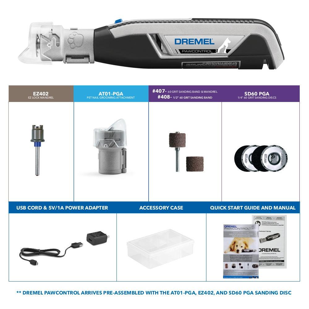 Dremel 4 Volt Cordless Pet Nail Grooming Kit 7760-PGK