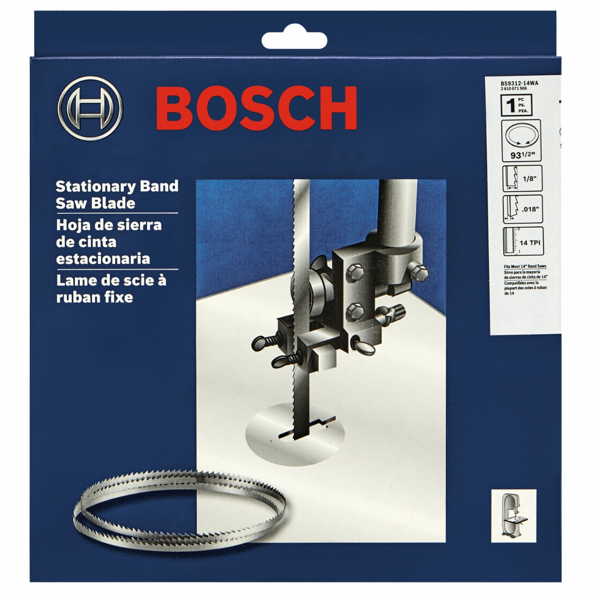 Bosch 93-1/2 in. 14 TPI Scroll-Cutting Stationary Band Saw Blade