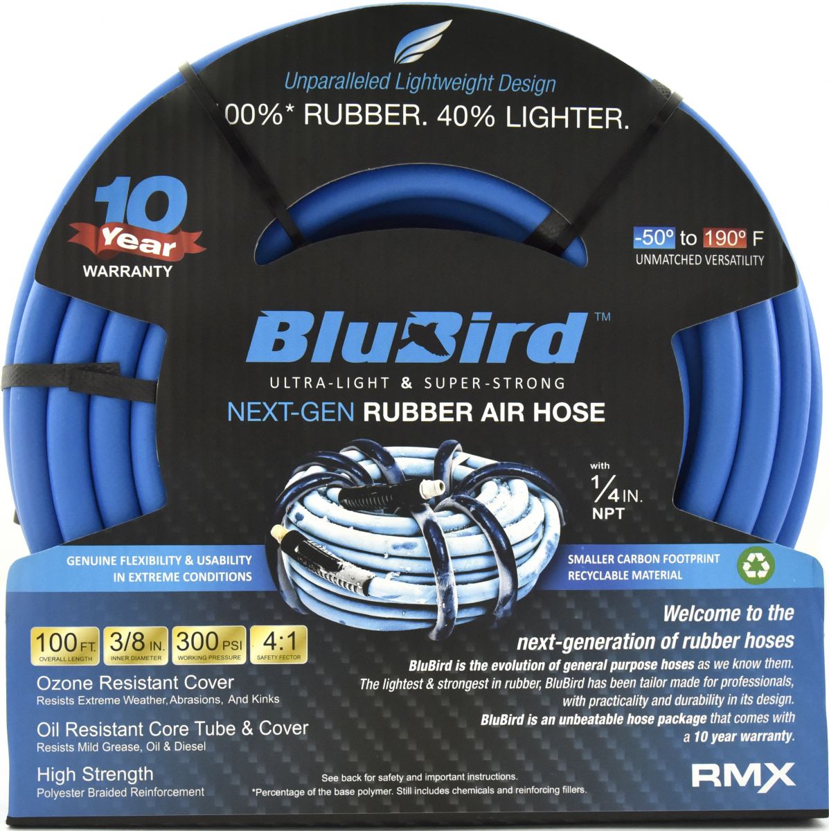 Blubird 3/8" X 300' Bulk Air Hose BB38300