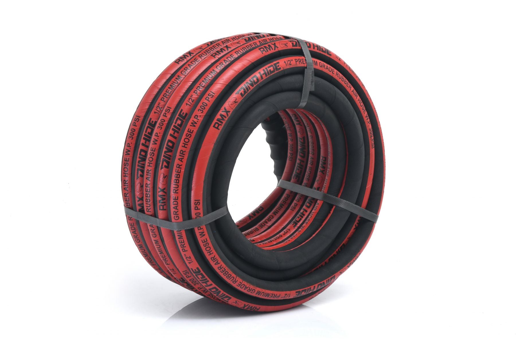 1/2" X 50' Dino-Hide Rubber Air Hose Assembly 1/2" Male-NPT