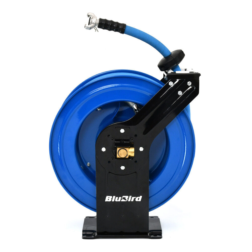 Blubird 3/4 in. x 50 ft. Rubber Jack Hammer Hose Dual Arm Reel BBJHRDA3450