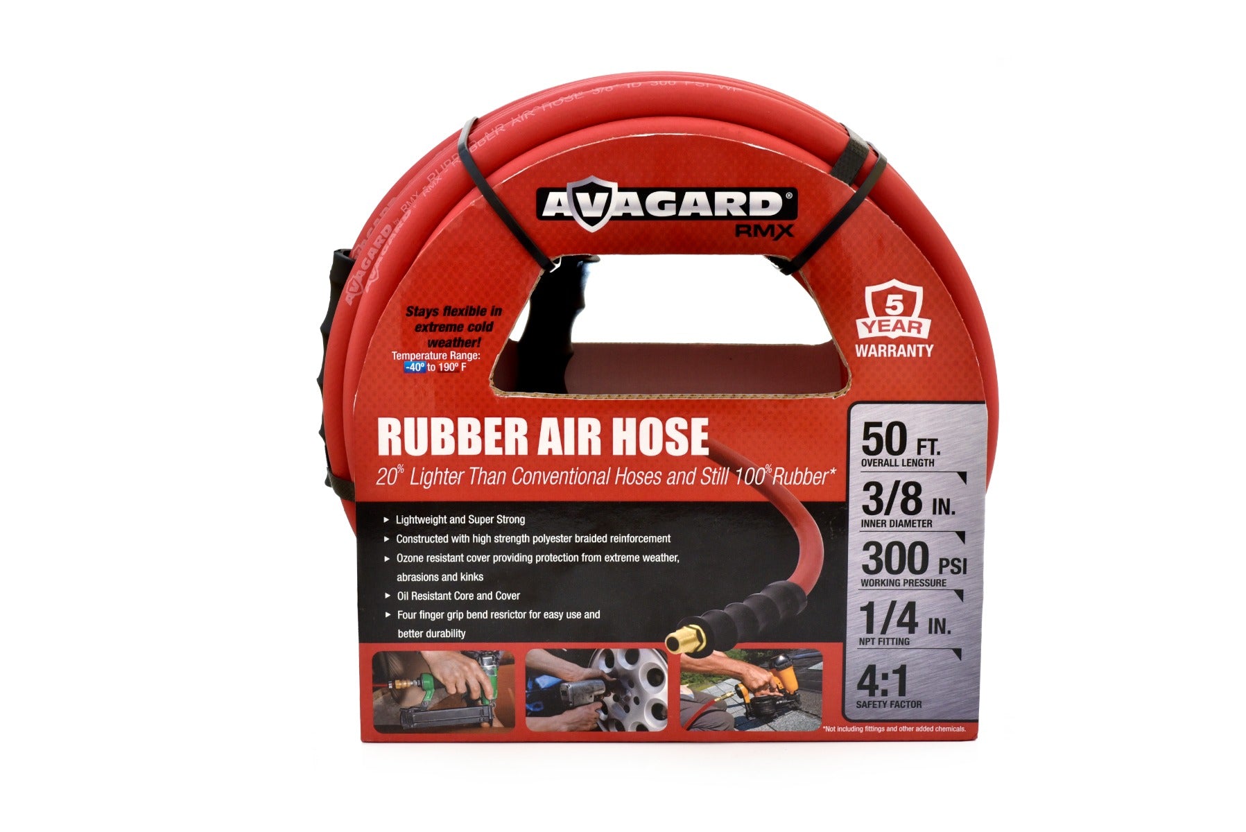 Blubird Avagard 3/8 in. X 50 ft. Rubber Air Hose AVG3850