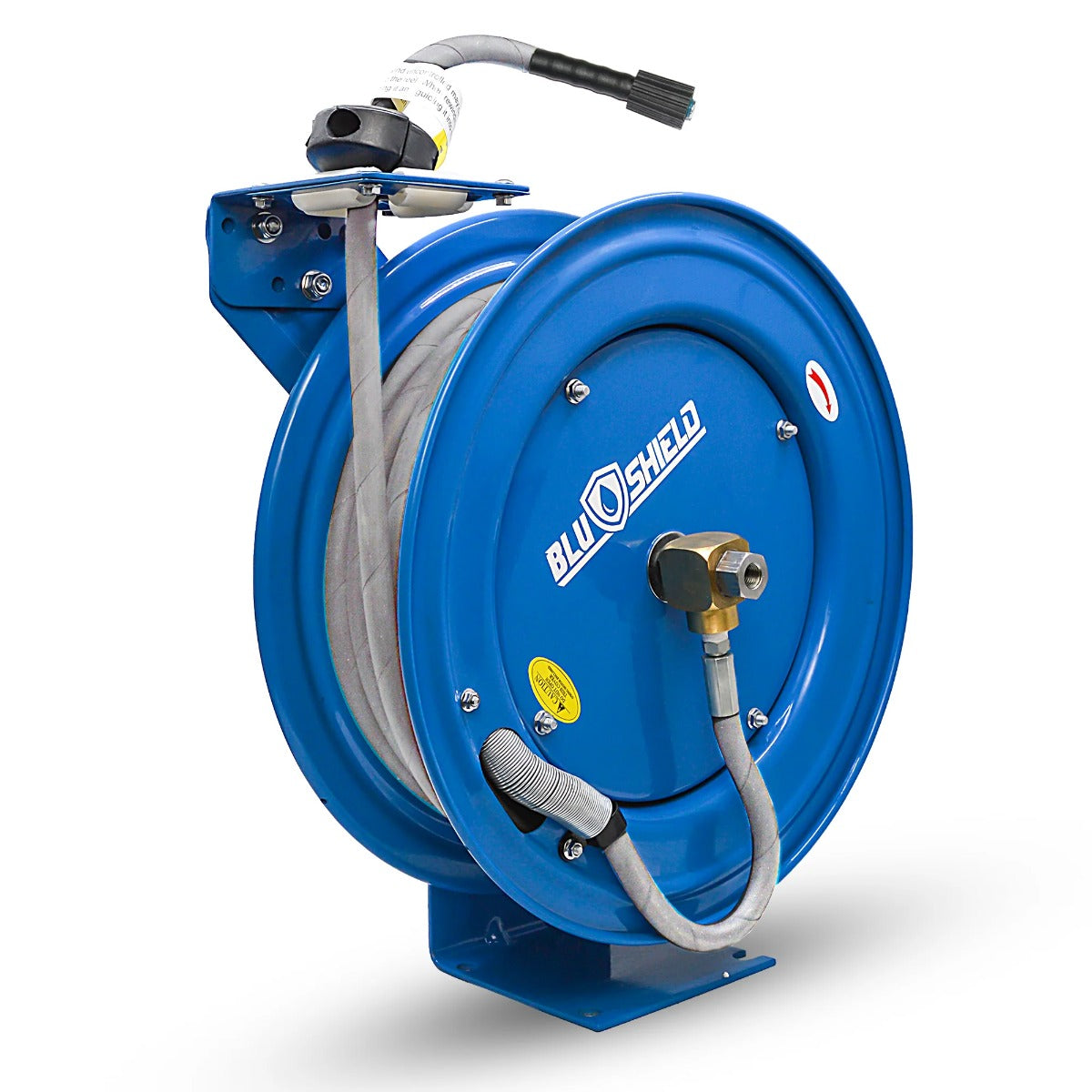 Blubird BluShield 3000 PSI 1/4 in. X 50 ft. Heavy Duty Single Arm Pressure Washer Hose Reel Assembly PWRHD1450-NM