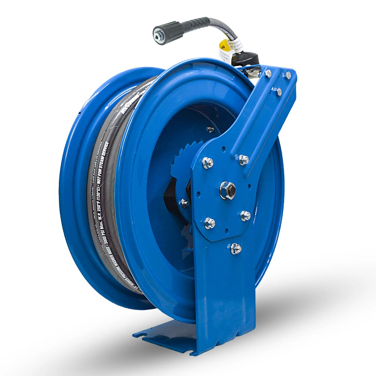 Blubird BluShield 3000 PSI 1/4 in. X 50 ft. Heavy Duty Single Arm Pressure Washer Hose Reel Assembly PWRHD1450-NM