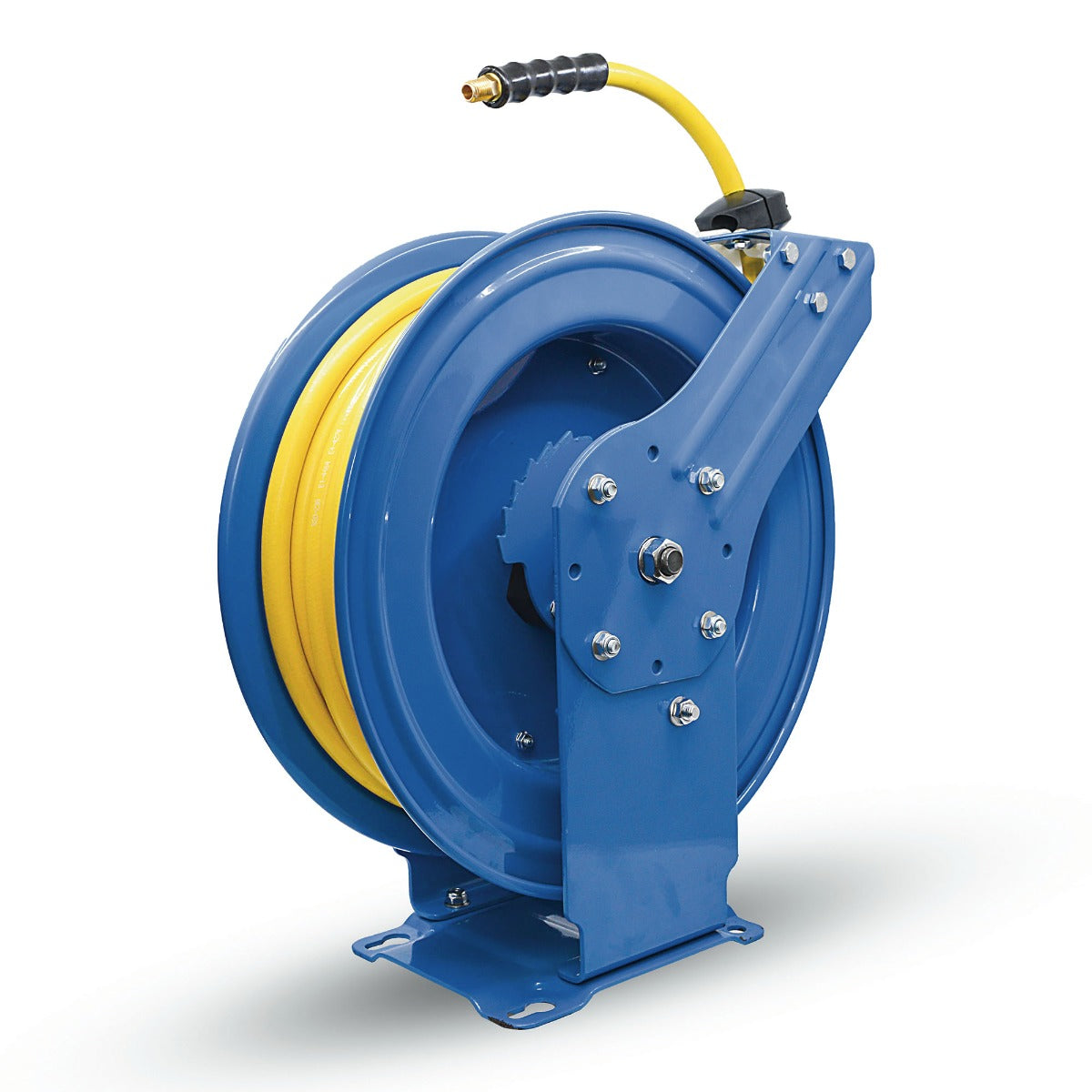 Blubird OilShield 1/2" X 50' Air Hose Dual Arm XL 18 Gauge Retractable Reel w/ 3' Jumper Hose 3/8" Male-NPT OSRDA1250