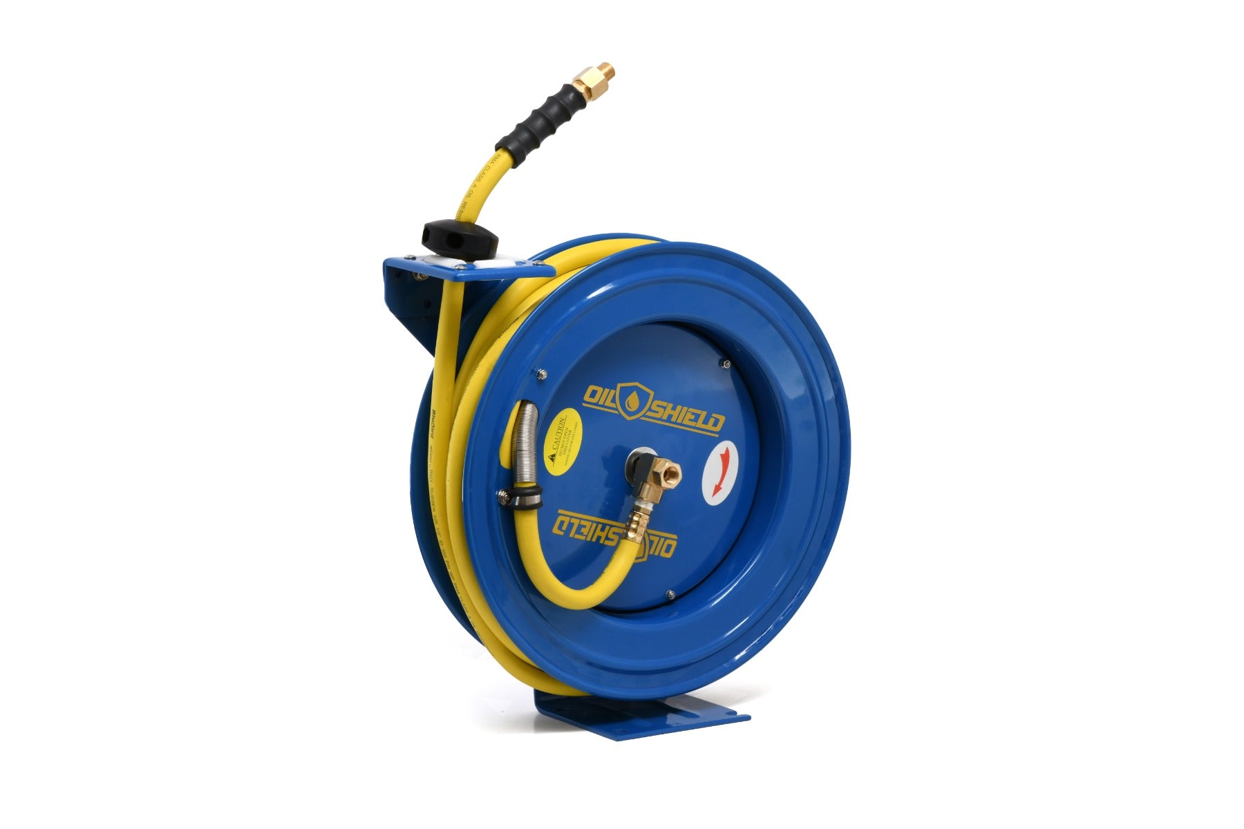 Blubird OilShield 1/2 in. x 50 ft. Rubber Air Hose Heavy Duty Single Arm Reel OSRHD1250