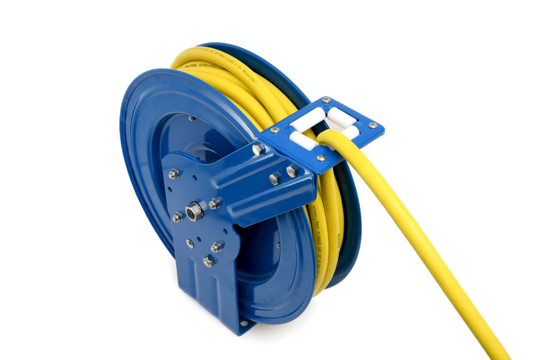 Blubird OilShield 1/2 in. x 50 ft. Rubber Air Hose Heavy Duty Single Arm Reel OSRHD1250