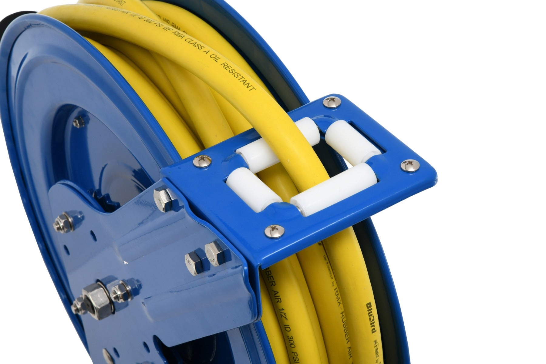 Blubird OilShield 1/2 in. x 50 ft. Rubber Air Hose Heavy Duty Single Arm Reel OSRHD1250