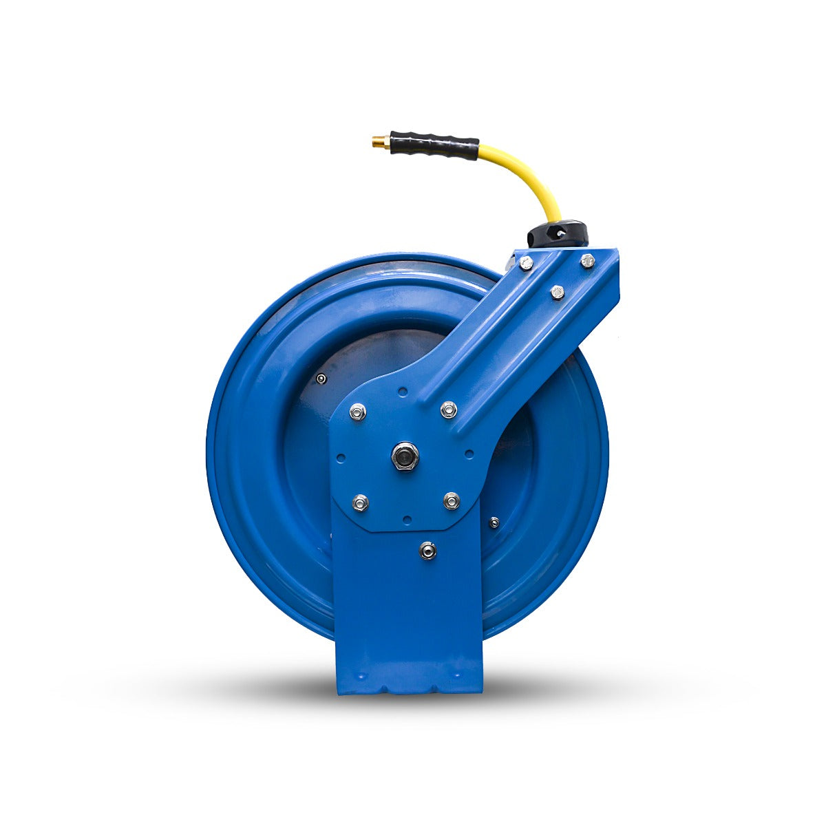Blubird OilShield 3/8" X 75' Air Hose Single Arm 18 Gauge Retractable Reel w/ 3' Jumper Hose 3/8" Male-NPT OSRHD3875