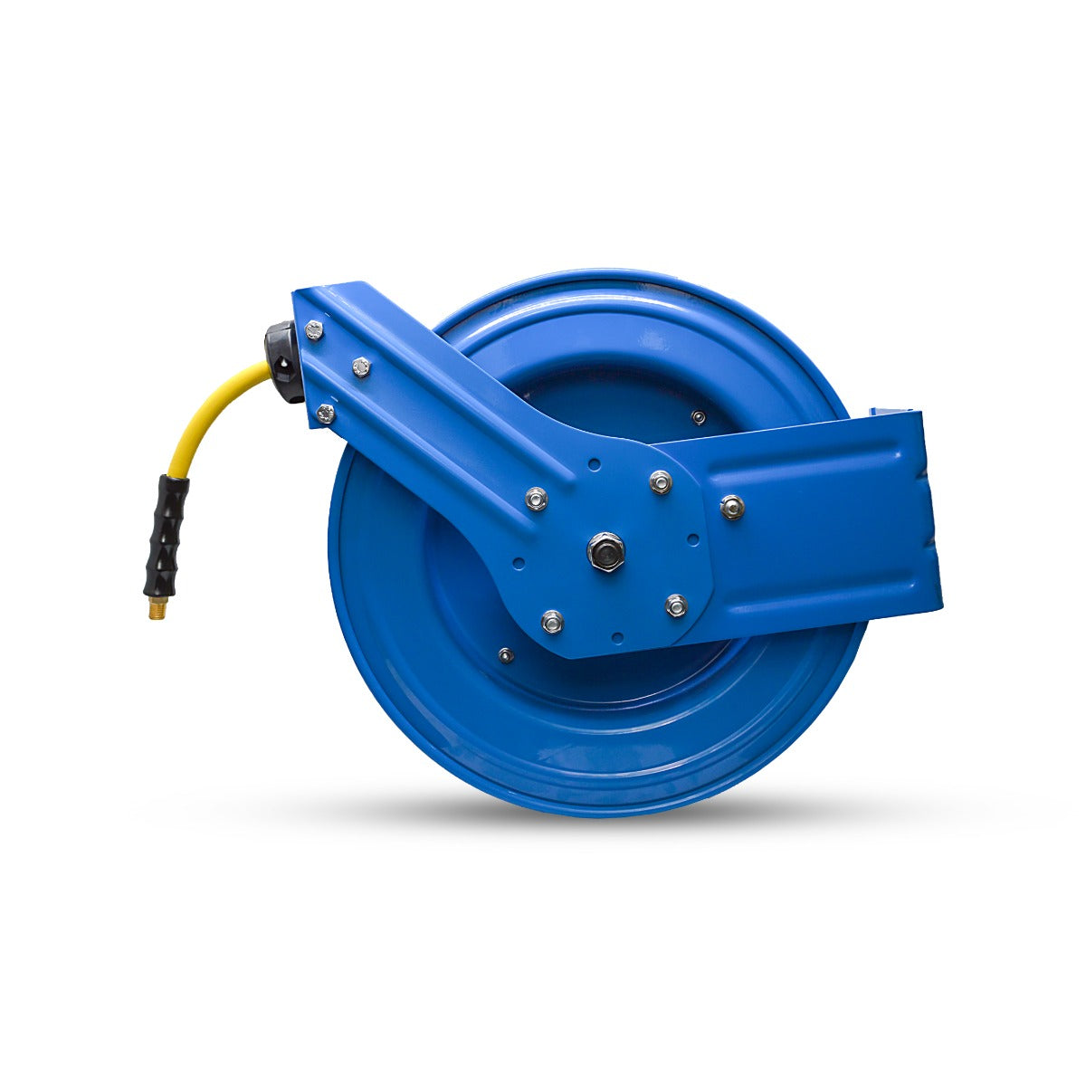 Blubird OilShield 3/8" X 75' Air Hose Single Arm 18 Gauge Retractable Reel w/ 3' Jumper Hose 3/8" Male-NPT OSRHD3875