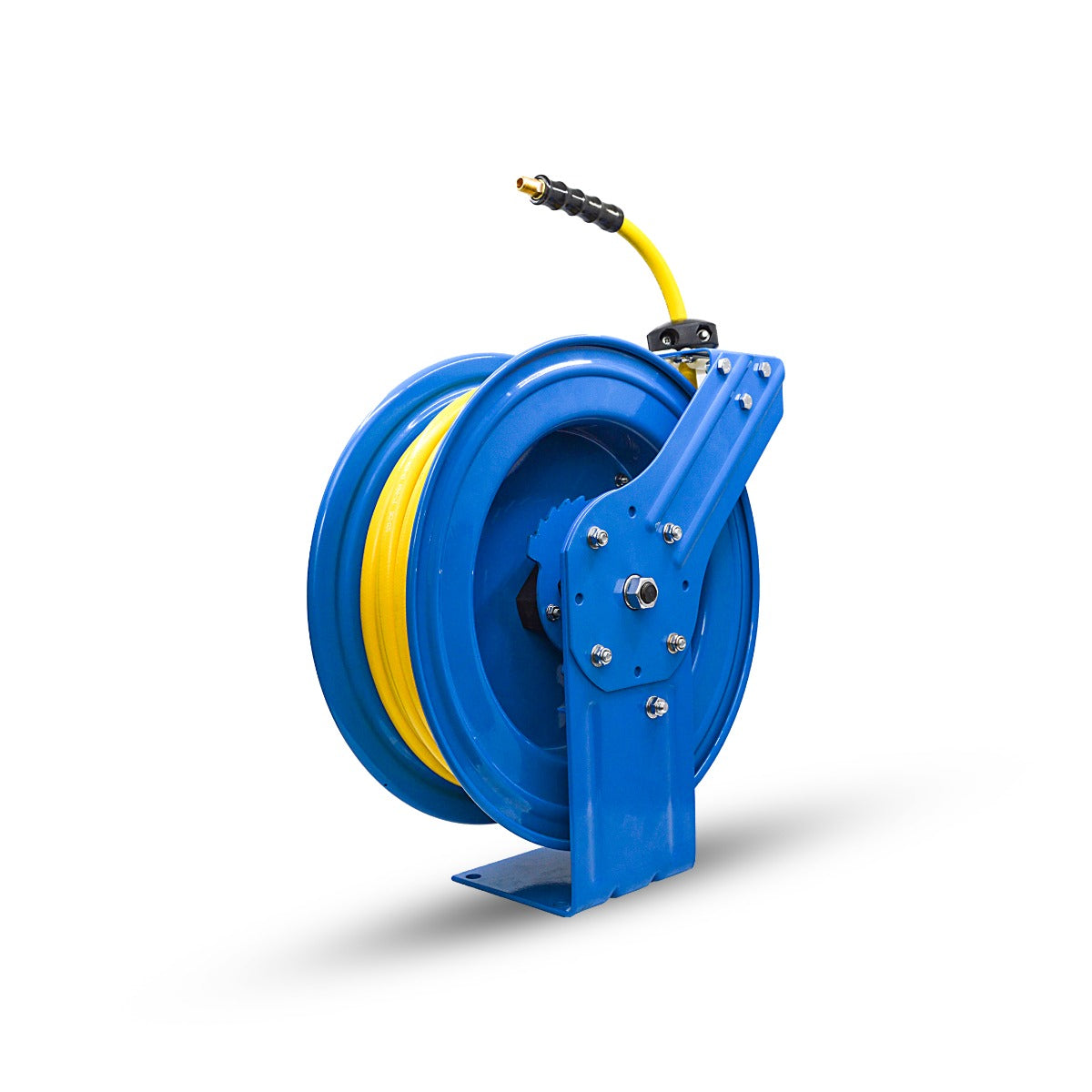 BluBird OilShield 3/8 in. x 75 ft. Rubber Air Hose Heavy Duty Single Arm Reel