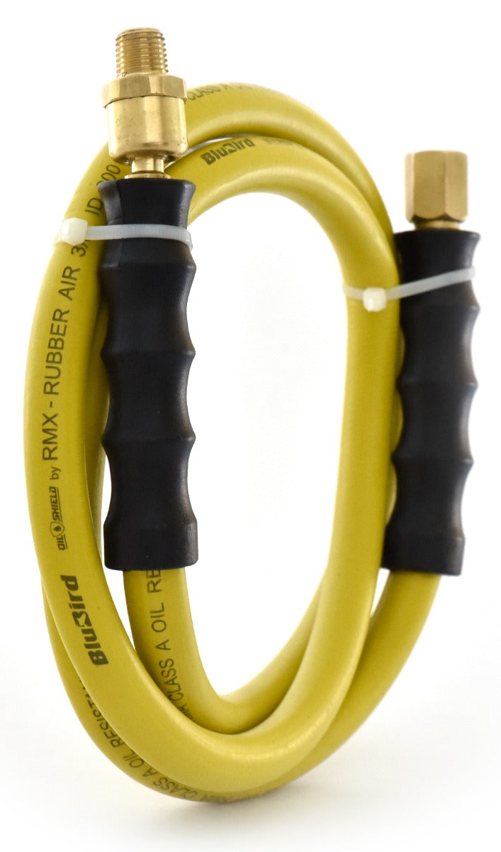 Blubird OilShield 3/8 in. x 5 ft. Rubber Whip / Snubber Air Hose OSSR3805