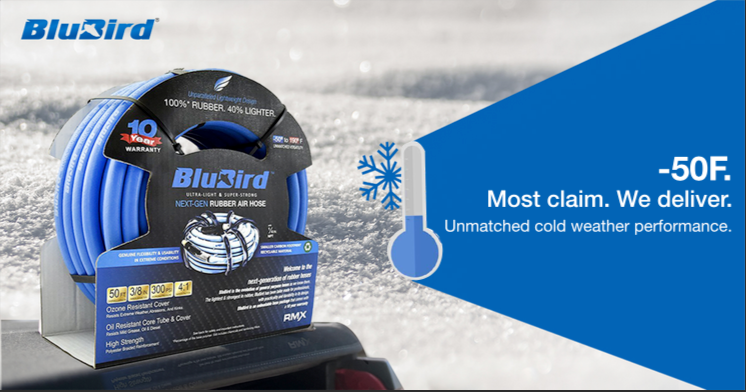 BluBird 1/2 in. x 50 ft. Rubber Air Hose