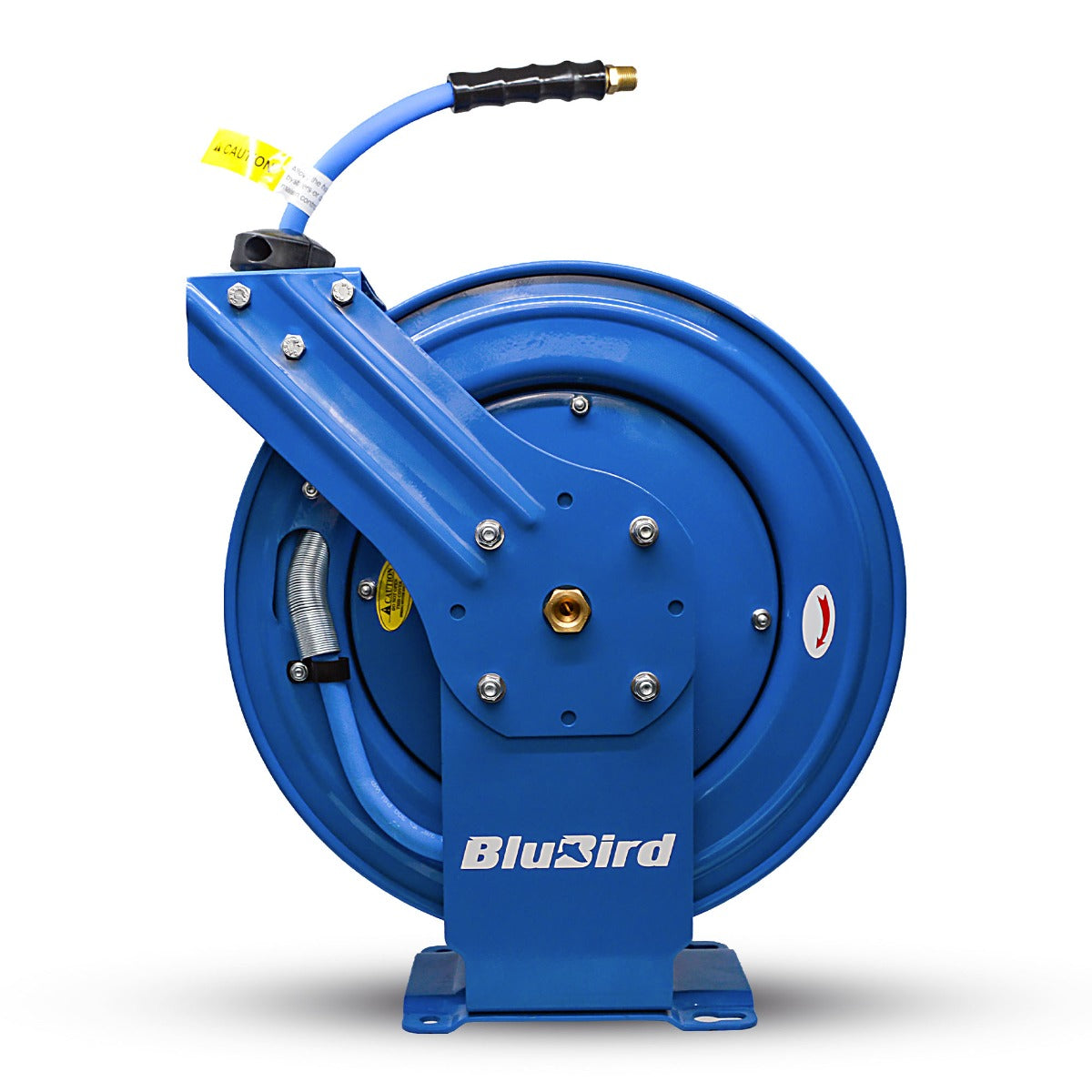 Blubird 1/2 in. x 100 ft. Rubber Air Hose Dual Arm Reel BBRDA12100
