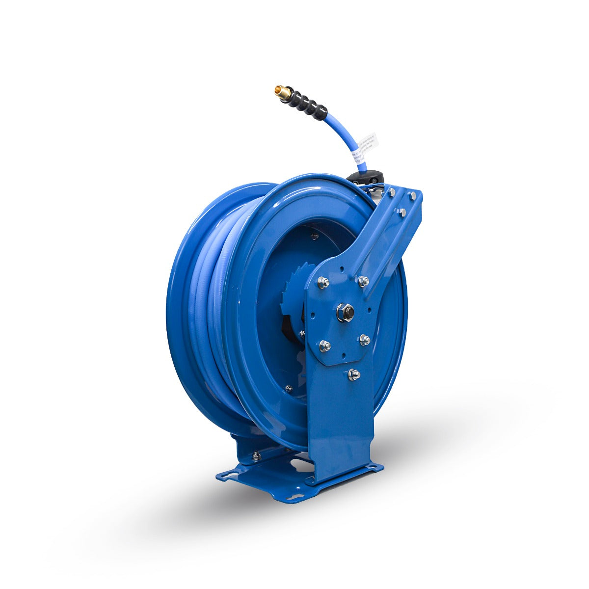 Blubird 3/8" X 50' Air Hose Dual Arm XL 18 Gauge Retractable Reel w/ 3' Jumper Hose 3/8" Male-NPT BBRDA3850