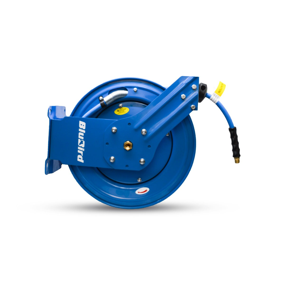 Blubird 3/8" X 50' Air Hose Dual Arm XL 18 Gauge Retractable Reel w/ 3' Jumper Hose 3/8" Male-NPT BBRDA3850