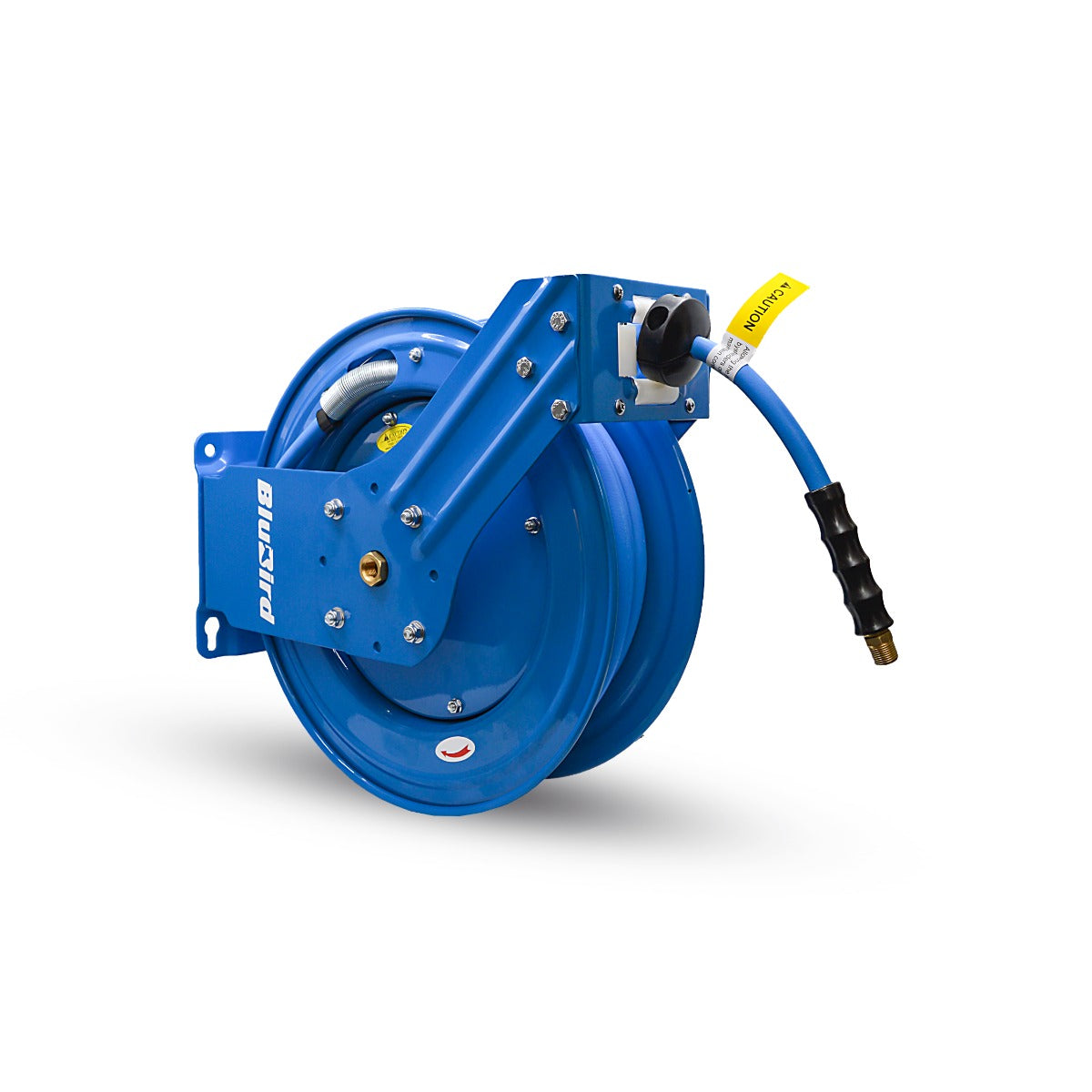 BluBird 3/8 in. x 50 ft. Rubber Air Hose Dual Arm Reel