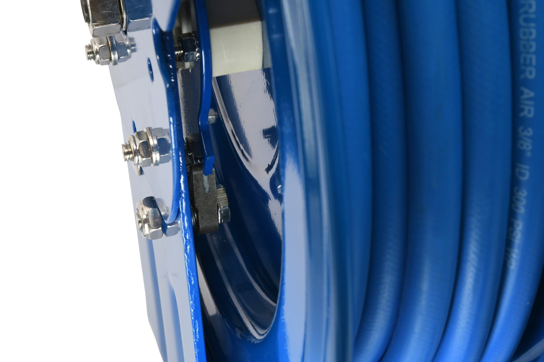 BluBird 3/8 in. x 75 ft. Rubber Air Hose Heavy Duty Single Arm Reel