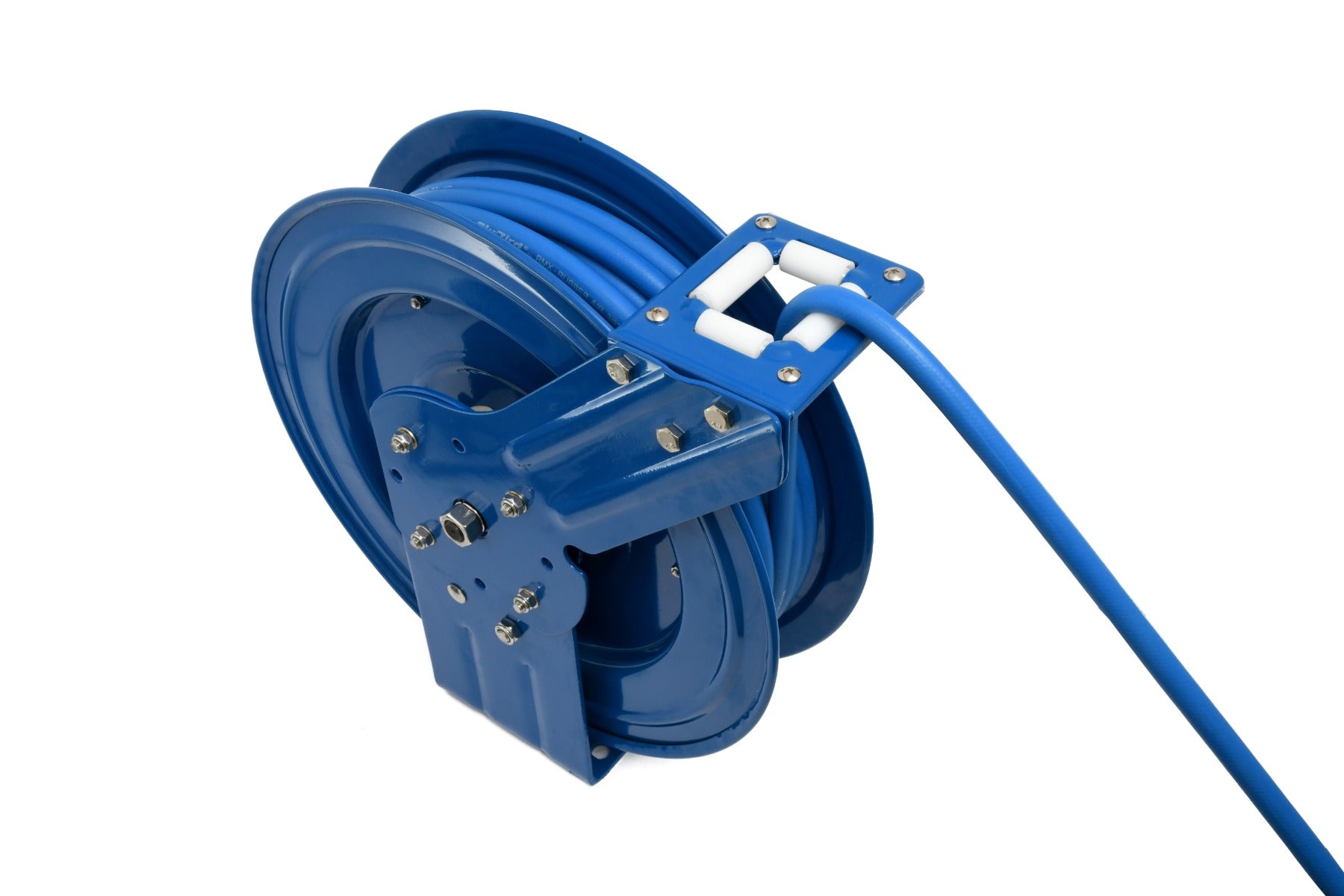 Blubird 3/8" X 75' Air Hose Single Arm 18 Gauge Retractable Reel w/ 3' Jumper Hose 3/8" Male-NPT BBRHD3875