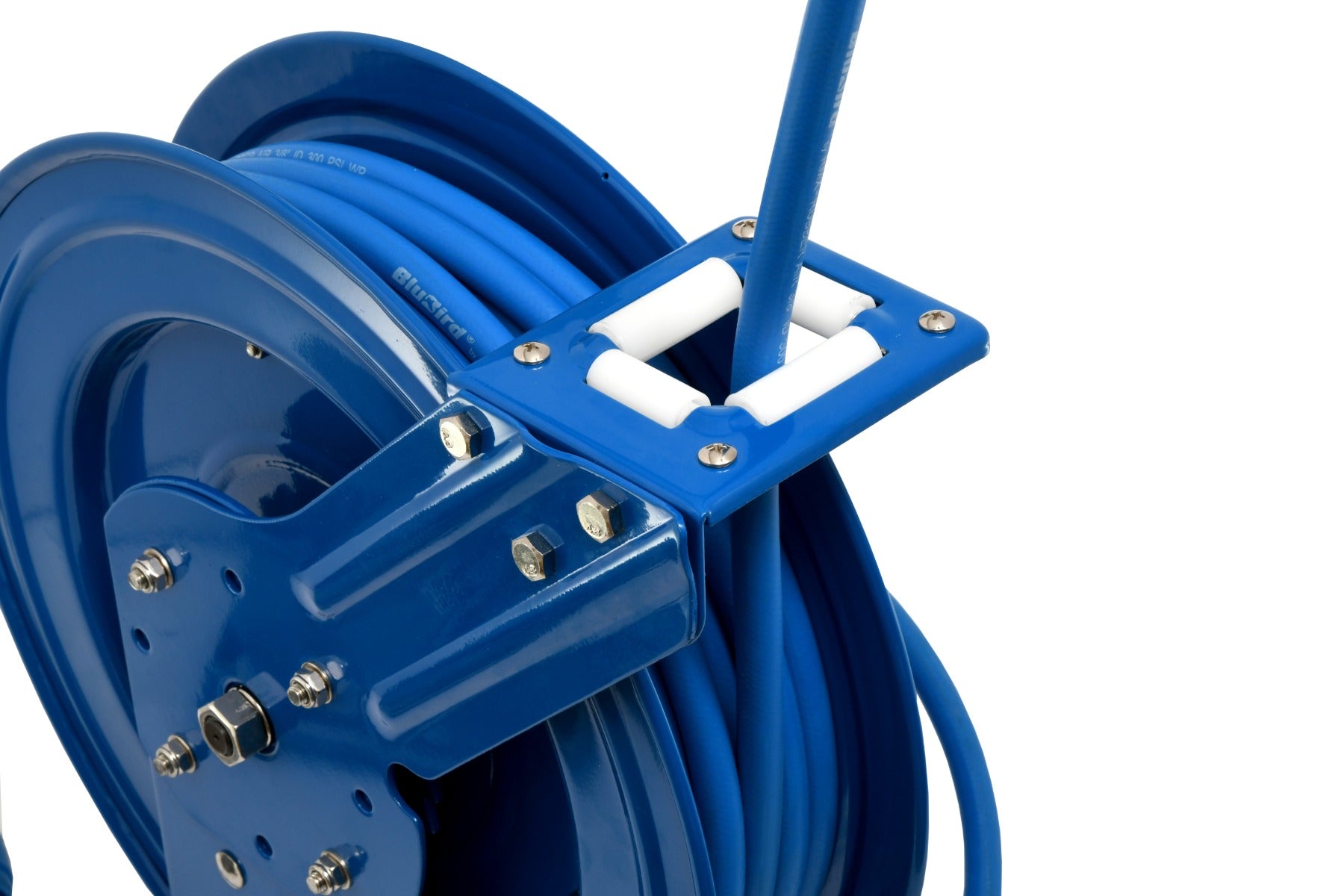 BluBird 3/8 in. x 75 ft. Rubber Air Hose Heavy Duty Single Arm Reel