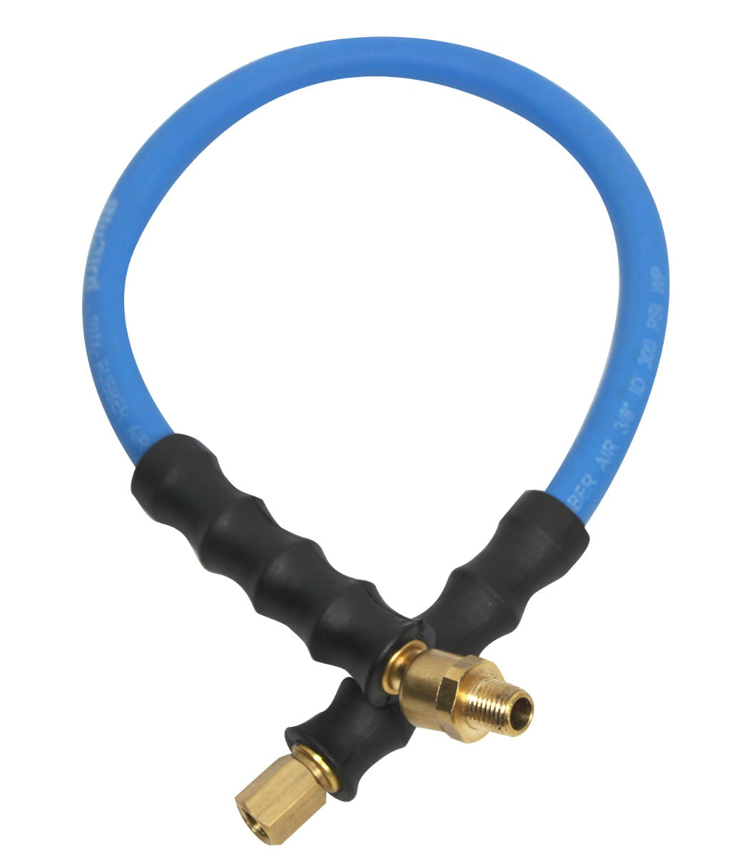 Blubird 3/8" X 5' Rubber Air Hose Whip / Snubber 3/8" Male-NPT BBSR3805
