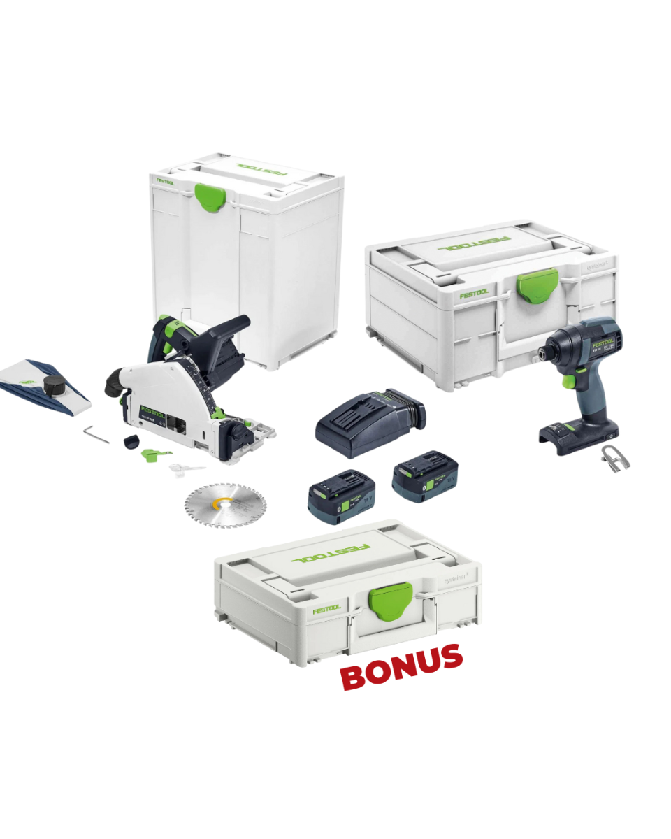 Festool TID 18 Impact Driver & TSC 55 K Cordless Track Saw Combo Kit w/ Bonus Blade & Systainer 577118