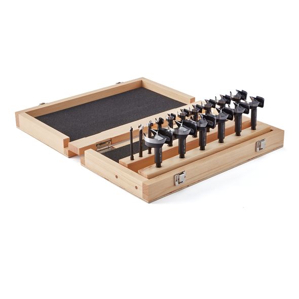 Bora 16-Piece Tempest Forstner Bit Set in Wood Box BFB-009881