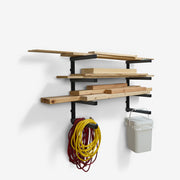 Bora 4-Level Lumber Storage Rack, Black and Gray PBR-004B