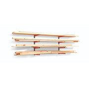 Bora 4-Level Lumber Storage Rack, Orange and Gray PBR-0410
