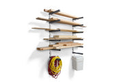 Bora 6-Level Lumber Storage Rack, White and Gray PBR-0620