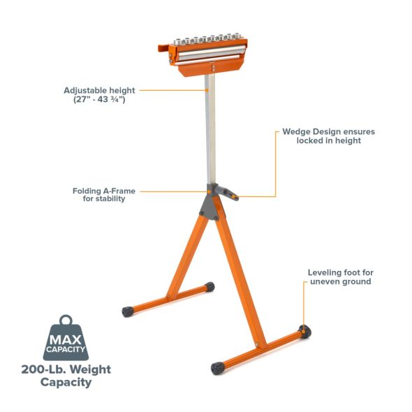 Bora A-Frame Tri-Function Pedestal Roller Stand PM-5093