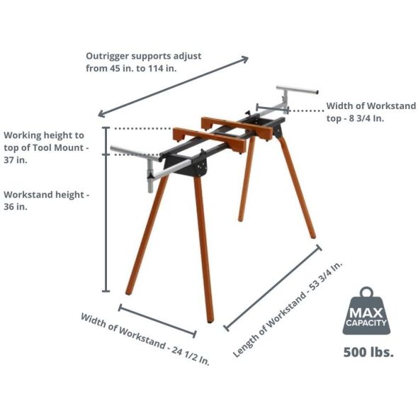Bora Miter Saw Stand & Pedestal Roller PM-4000B