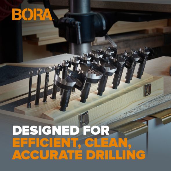 Bora 7-Piece Tempest Forstner Bit Set in Wood Box BFB-009867