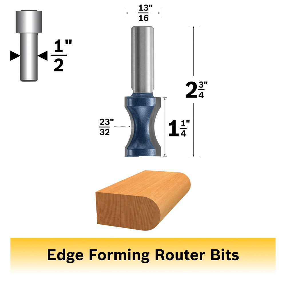 Bosch 23/32 x 1-1/4" Carbide Tip Convex Edging Bit 84440M